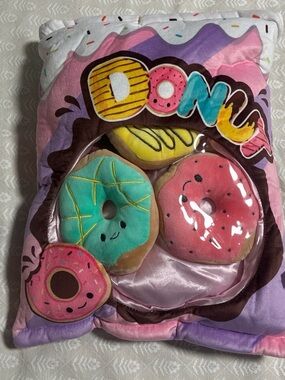 Plush Toy Set - Pink, Teal, Yellow Play Set